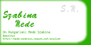 szabina mede business card